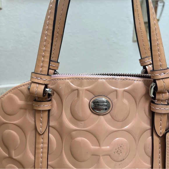 Coach signature Debossed Patent Leather Mini Satchel Crossbody bag - Picture 11 of 16